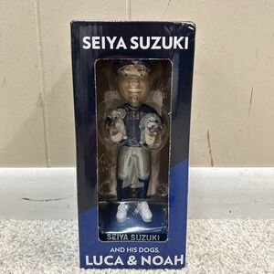 SEIYA SUZUKI AND HIS DOGS LUCA & NOAH 2025 BOBBLEHEAD SGA 9/13/25 NEW IN BOX